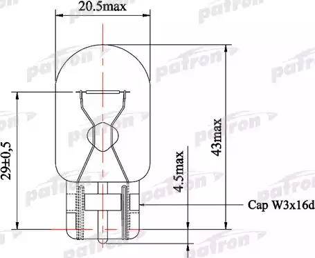 Patron PLW21W - Lampadina, Luce freno supplementare autozon.pro