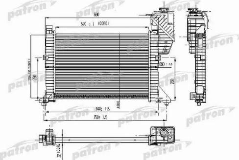 Patron PRS3464 - Radiatore, Raffreddamento motore autozon.pro