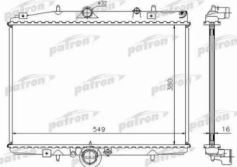 Patron PRS3412 - Radiatore, Raffreddamento motore autozon.pro