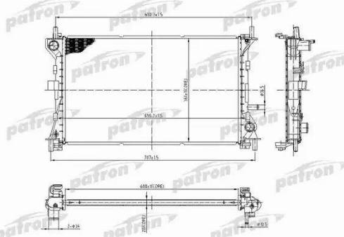 Patron PRS3429 - Radiatore, Raffreddamento motore autozon.pro