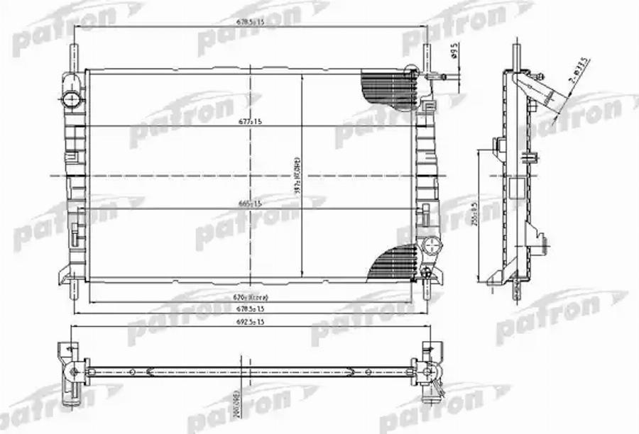 Patron PRS3428 - Radiatore, Raffreddamento motore autozon.pro