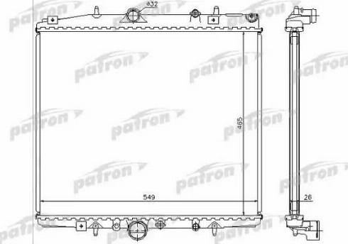 Patron PRS3595 - Radiatore, Raffreddamento motore autozon.pro