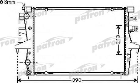 Patron PRS3600B - Radiatore, Raffreddamento motore autozon.pro