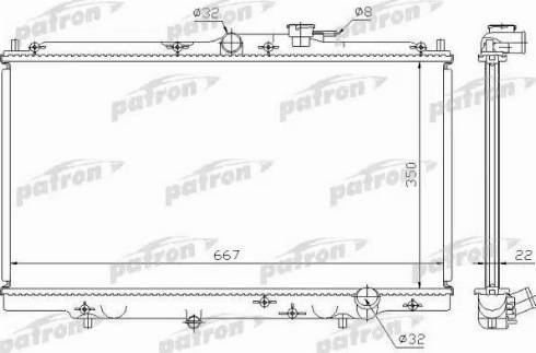 Patron PRS3093 - Radiatore, Raffreddamento motore autozon.pro