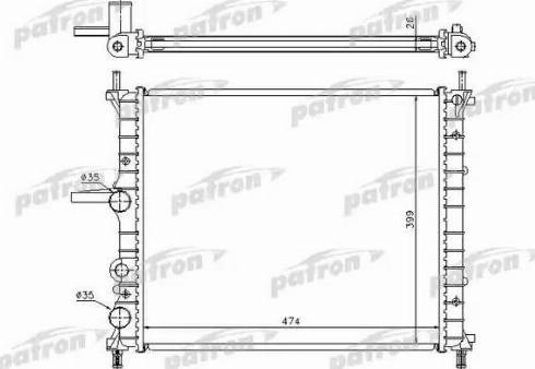 Patron PRS3055 - Radiatore, Raffreddamento motore autozon.pro