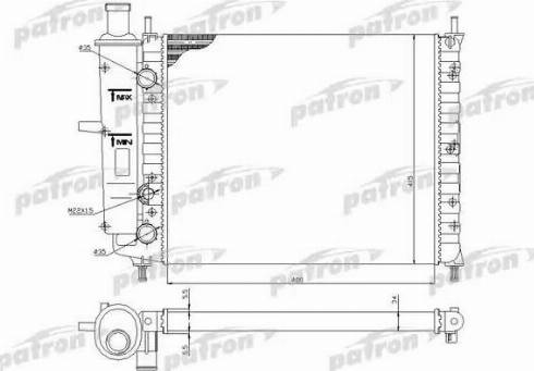 Patron PRS3057 - Radiatore, Raffreddamento motore autozon.pro