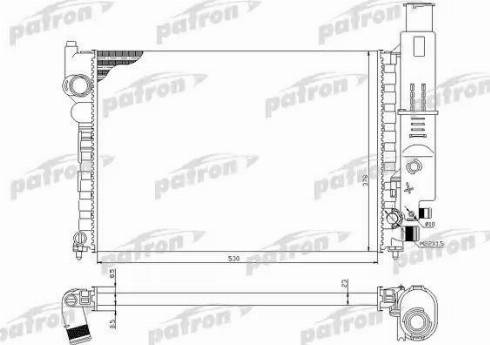 Patron PRS3030 - Radiatore, Raffreddamento motore autozon.pro