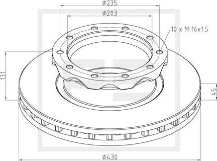 PE Automotive 466.102-00A - Discofreno autozon.pro