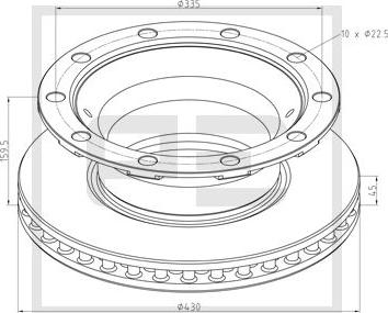 PE Automotive 046.384-00A - Discofreno autozon.pro