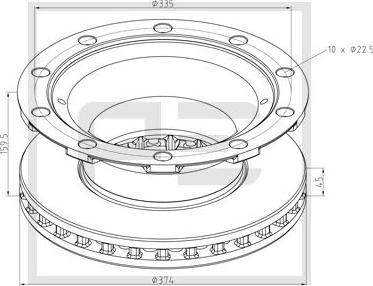 PE Automotive 046.380-00A - Discofreno autozon.pro