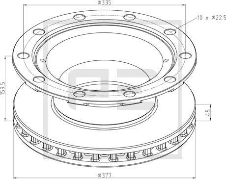 PE Automotive 046.379-00A - Discofreno autozon.pro