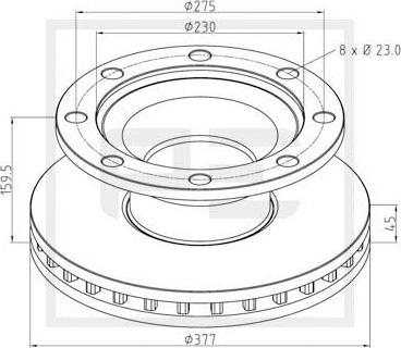 PE Automotive 046.374-00A - Discofreno autozon.pro