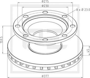 PE Automotive 046.375-00A - Discofreno autozon.pro