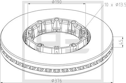 PE Automotive 066.256-10A - Discofreno autozon.pro