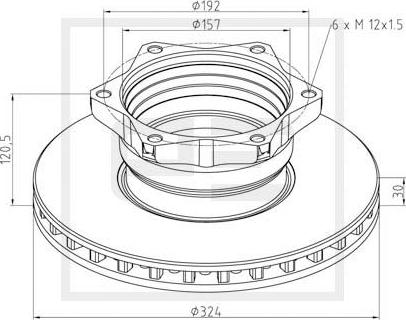 PE Automotive 016.653-00A - Discofreno autozon.pro