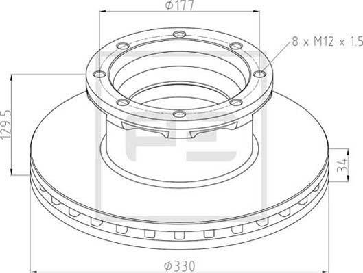 PE Automotive 016.670-00A - Discofreno autozon.pro