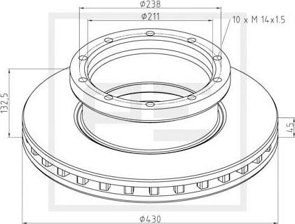 PE Automotive 016.295-00A - Discofreno autozon.pro