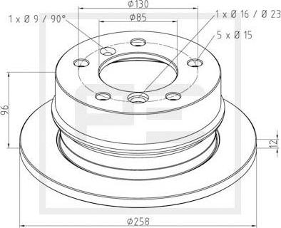 PE Automotive 016.290-00A - Discofreno autozon.pro