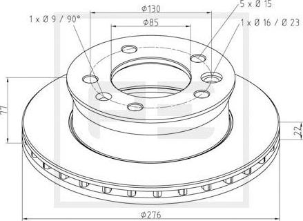 PE Automotive 016.291-00A - Discofreno autozon.pro