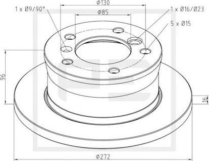 PE Automotive 016.292-00A - Discofreno autozon.pro