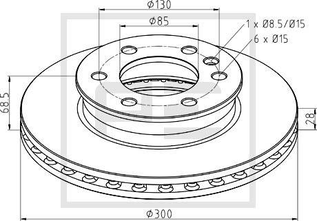 PE Automotive 016.271-00A - Discofreno autozon.pro