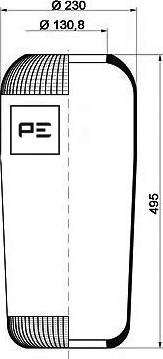 PE Automotive 084.061-70A - Soffietto, Sospensione pneumatica autozon.pro