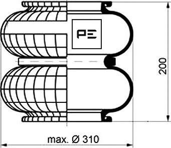 PE Automotive 084.002-70A - Soffietto, Sospensione pneumatica autozon.pro