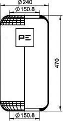 PE Automotive 084.302-71A - Soffietto, Sospensione pneumatica autozon.pro