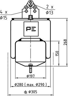 PE Automotive 084.318-12A - Soffietto, Sospensione pneumatica autozon.pro