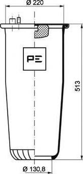 PE Automotive 084.249-70A - Soffietto, Sospensione pneumatica autozon.pro