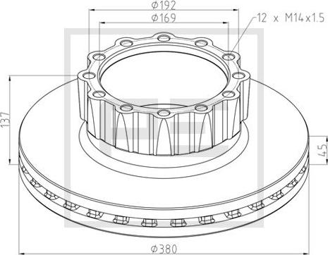 PE Automotive 036.006-00A - Discofreno autozon.pro