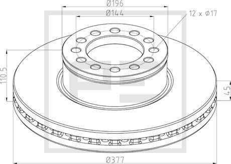 PE Automotive 036.144-00A - Discofreno autozon.pro