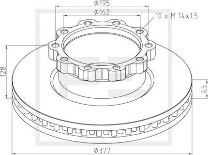 PE Automotive 036.117-00A - Discofreno autozon.pro