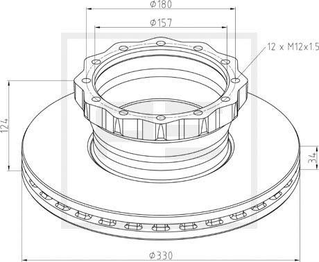 PE Automotive 036.131-00A - Discofreno autozon.pro