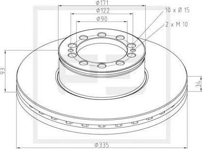 PE Automotive 036.126-00A - Discofreno autozon.pro