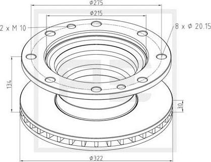 PE Automotive 026.654-10A - Discofreno autozon.pro