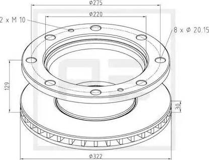 PE Automotive 026.655-10A - Discofreno autozon.pro