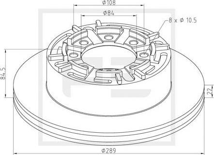 PE Automotive 026.662-10A - Discofreno autozon.pro