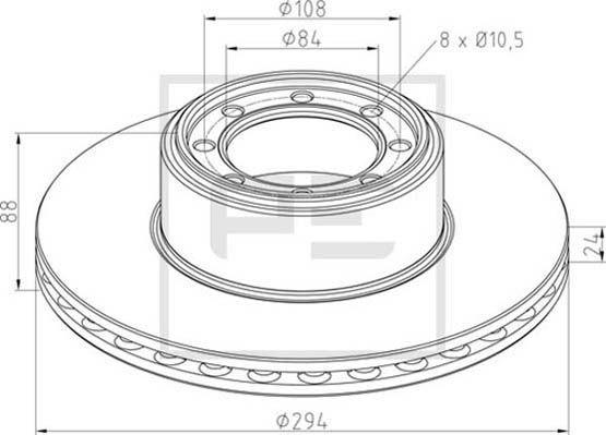 PE Automotive 026.674-10A - Discofreno autozon.pro