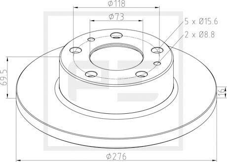 PE Automotive 026.670-10A - Discofreno autozon.pro