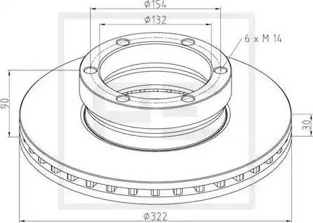 PE Automotive 146.201-00A - Discofreno autozon.pro