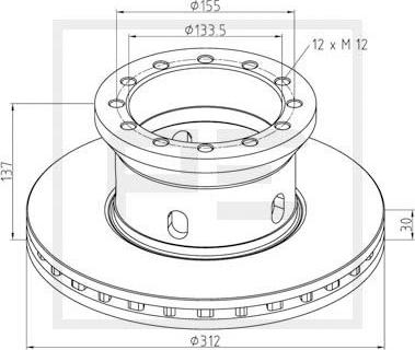 PE Automotive 106.202-00A - Discofreno autozon.pro