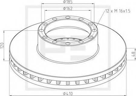 PE Automotive 316.000-00A - Discofreno autozon.pro