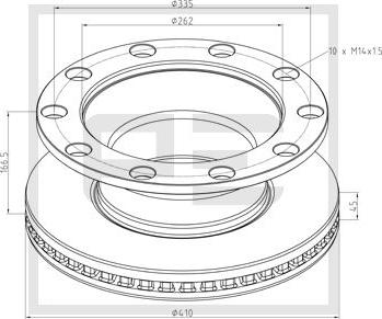 PE Automotive 256.057-00A - Discofreno autozon.pro