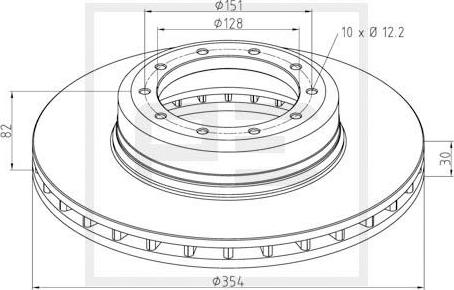 PE Automotive 256.014-00A - Discofreno autozon.pro