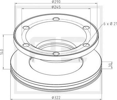 PE Automotive 256.018-00A - Discofreno autozon.pro