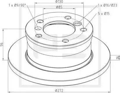 PE Automotive 766.001-00A - Discofreno autozon.pro