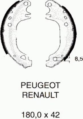 Pex 6.051 - Kit ganasce freno autozon.pro