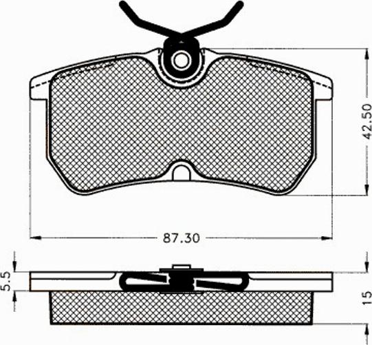 Pex 7495S - Kit pastiglie freno, Freno a disco autozon.pro