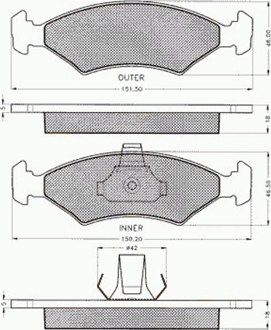 Pex 7.445 - Kit pastiglie freno, Freno a disco autozon.pro